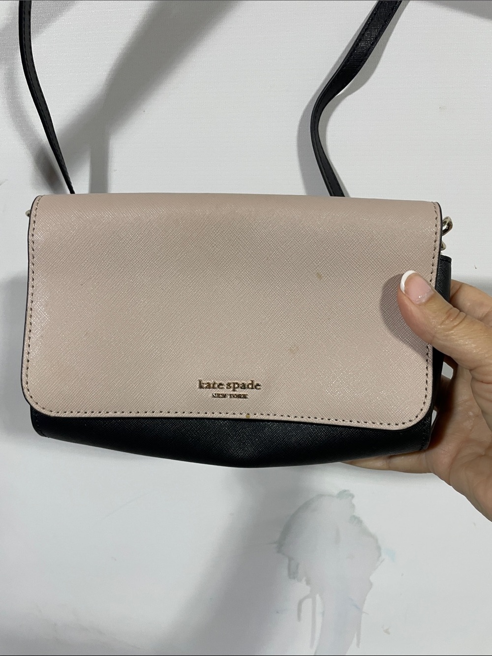 kate spade Blush and Black Two-Tone Crossbody